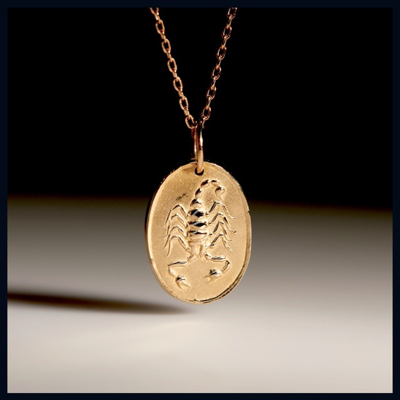 Ancient Honey Scorpion Pendant 14k Gold - Picture 1 of 4